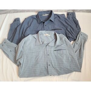 Ultimate Terrain Mens Large Outdoor Utility Shirt Gorpcore Blue Techwear Lot 2
